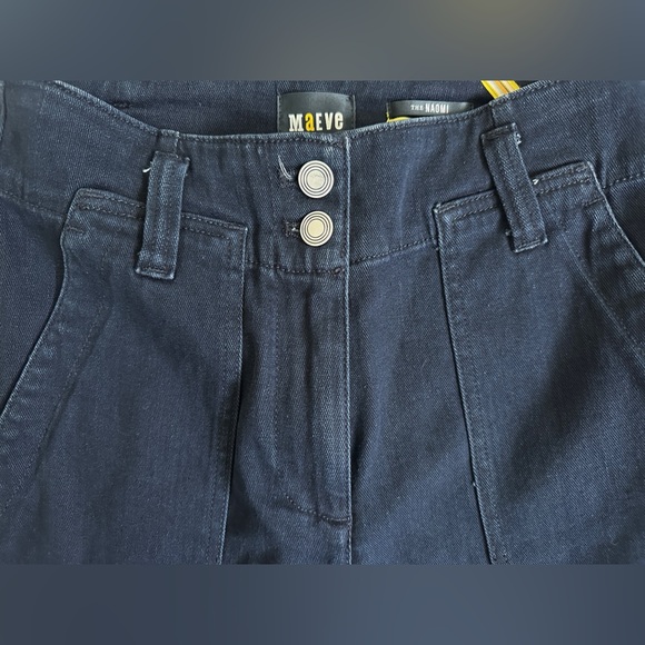 NWT Maeve Anthropologie Size 25 The Naomi High-Rise Wide-Leg Jeans Dark Wash - Picture 5 of 7